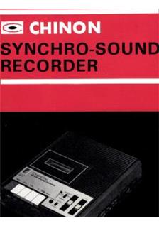 Chinon Recorders manual. Camera Instructions.